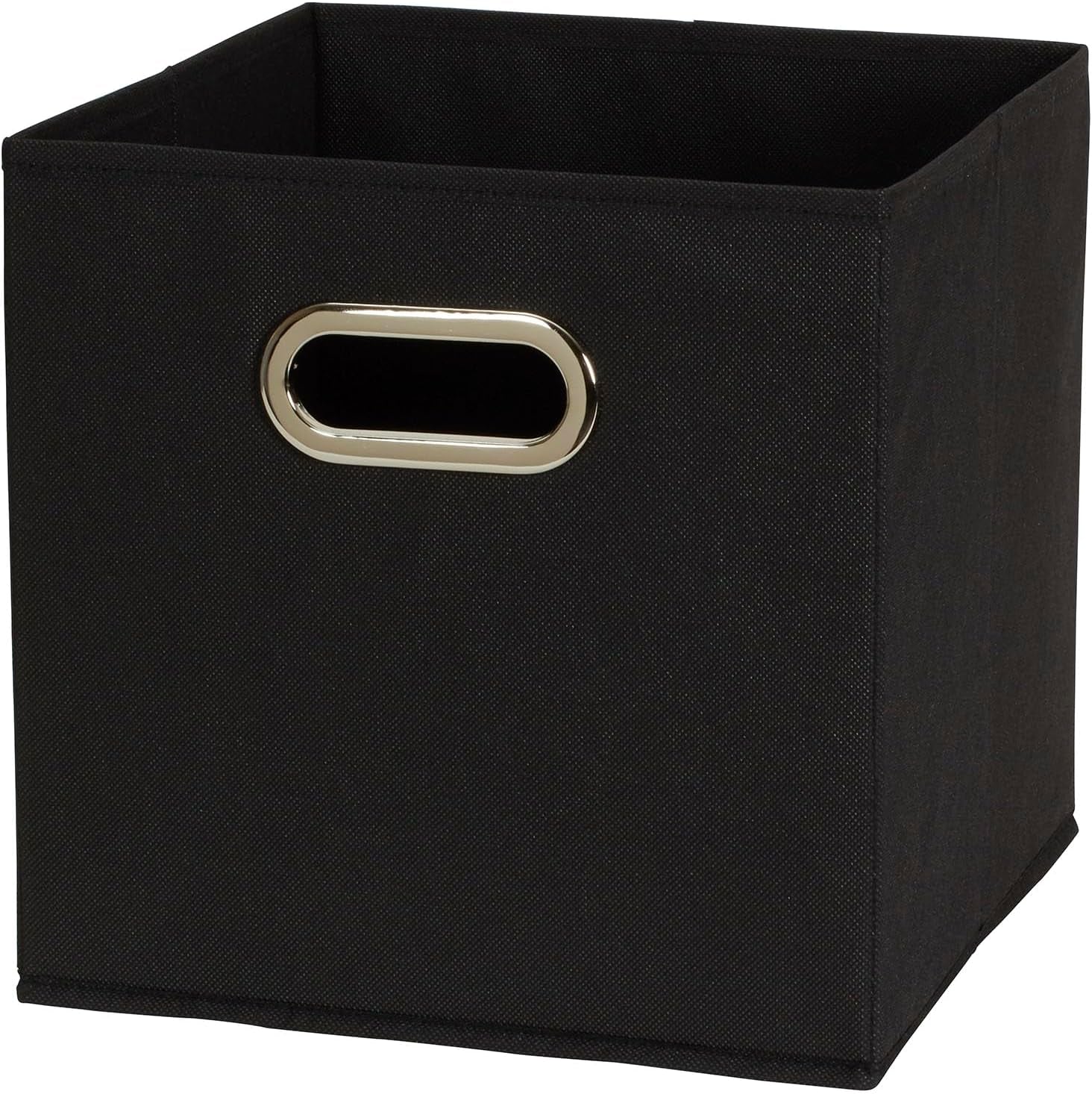80-1 Foldable Fabric Storage Bins | Set of 6 Cubby Cubes with Handles | Black