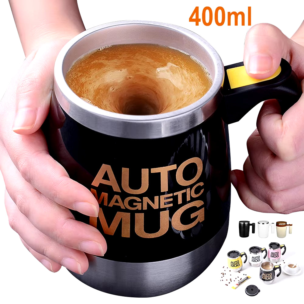 Automatic Stirring Cup Magnetic Cup 304 Stainless Steel Intelligent Coffee Milk Stirrer Court Office Stirring Cup Insulation Cup