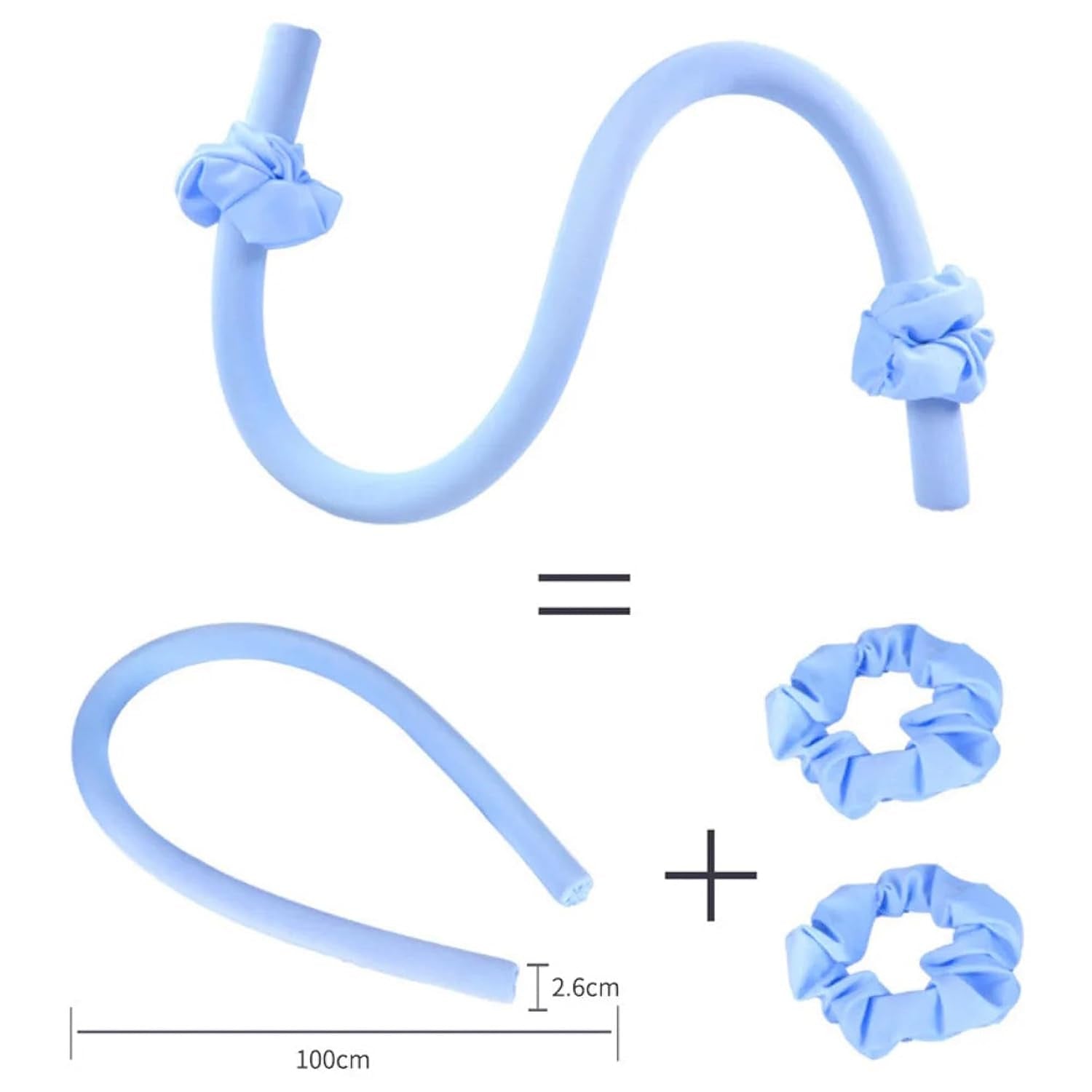 Heatless Curls Overnight, Hair Curlers to Sleep In, Heatless Curling Rod Headband, No Heat Silk Curls Ribbon Hair Rollers, Sleeping Soft Headband Lazy Hair Curlers Hair Styling Tools(Size:Grey)