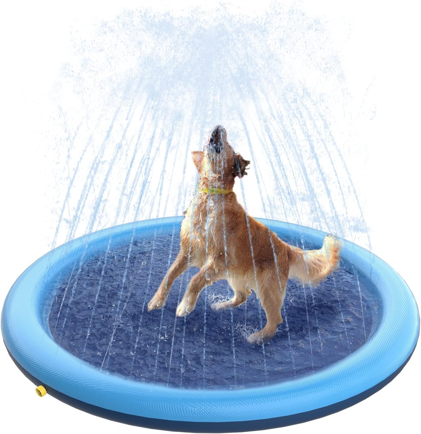 Glam Dog Splash Pad 51" Anti-Slip Dog Pool for Large Dogs