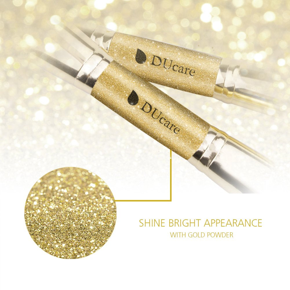 Glam DU Care Makeup Brushes Duo End Foundation Powder Buffer and Contour Brush Synthetic Cosmetic Tools 2Pcs