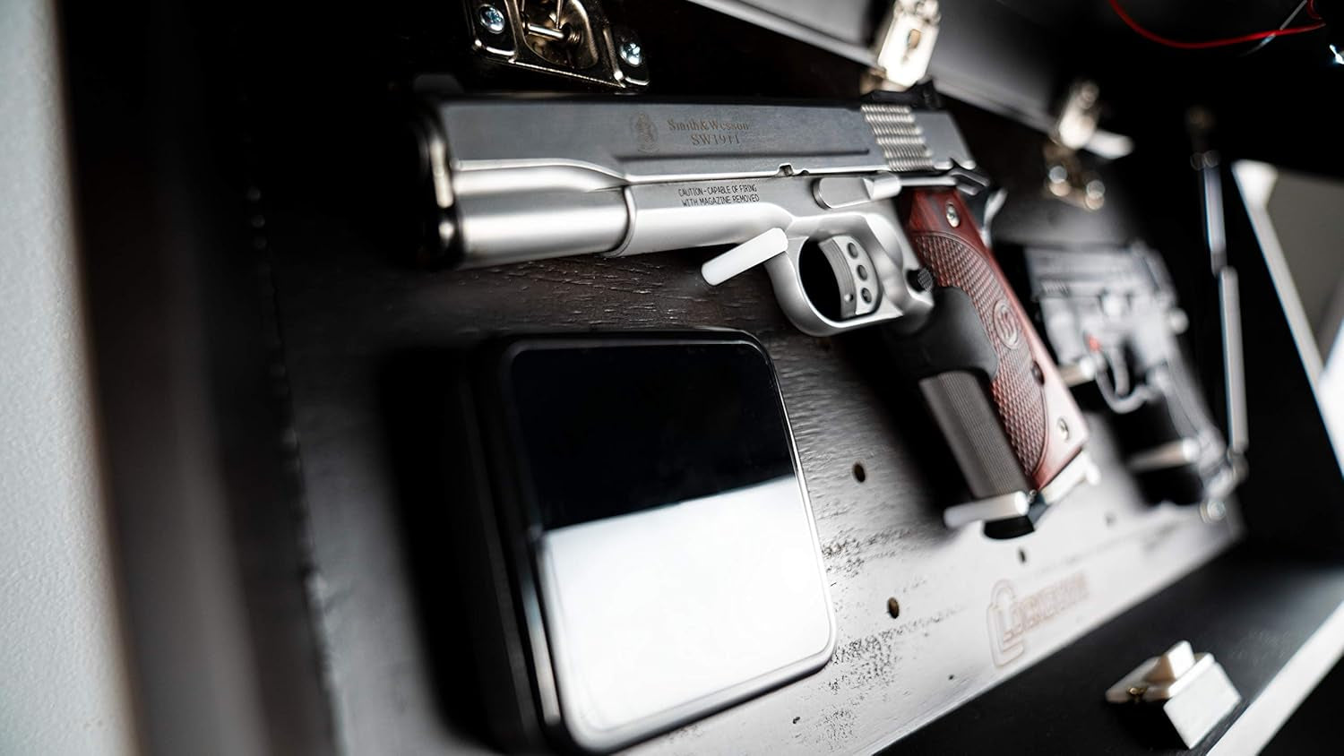 Glam Plain Sight Shelf with Discreet Design, Easy Magnetic Access, Customizable Compartment and PUCK Integration for Home, Business and Security