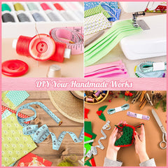 Tape Measure, Soft Ruler 60-Inch Double-Sided Measuring Tape or Body Weight Loss Fabric Sewing Tailor Cloth Vinyl Measurement Craft Supplies, 2-Pack White, Blue