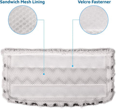 Heavy-Duty Steam Mop Replacement Pads for Shark S1000/SK/S3101/S3250 Series Steamer Scrub Mop Pads Washable for All Hard Floors