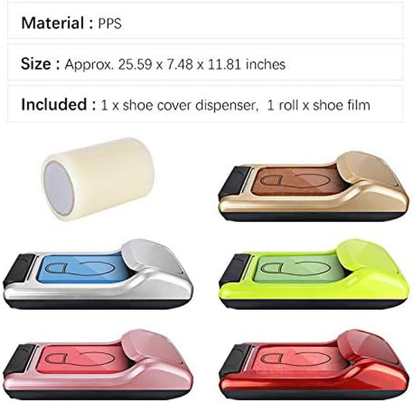 328Ft Adhesive Disposable Shoe Film Boot Cover Shoe Membrane for Automatic Shoe Cover Dispenser Machine (Transparent)