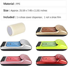 328Ft Adhesive Disposable Shoe Film Boot Cover Shoe Membrane for Automatic Shoe Cover Dispenser Machine (Transparent)