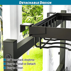 Fit Sink 24.5"- 35.5" L over Sink Dish Drying Rack (Expandable Dimension) Snap-On Design 2 Tier Large Kitchen Dish Rack Stainless Steel Counter Organization and Storage