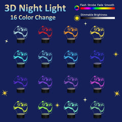 Glam Hologram Gamepad 3D Lamp