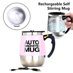 Automatic Stirring Cup Magnetic Cup 304 Stainless Steel Intelligent Coffee Milk Stirrer Court Office Stirring Cup Insulation Cup