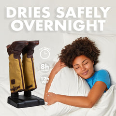 Glam Boot Dryer - Silent Shoe Dryer & Warmer for Work Boots, Gloves & Shoes - Fanless Convection Dry - Helps Reduce Odor