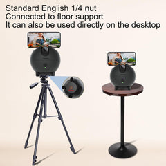 Glam Auto Tracking Phone Holder, Auto Face Tracking Tripod, 360° Rotation Face Body Phone Tracking Tripod, Ai-Powered Face Tracking,No APP Live Vlog Tiktok Video-Grey Compatible with Iphone 17 Pro Max