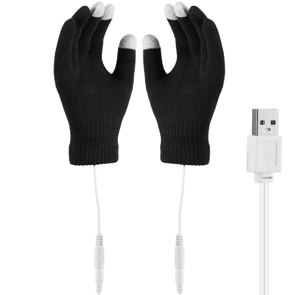 Electric Heating Gloves Winter Warm USB Rechargeable Touchscreen Hand Warmer US