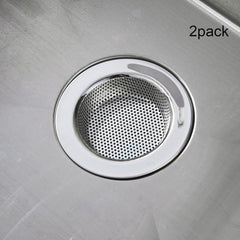 Kitchen Sink Strainer Stainless Steel, Kitchen Sink Drain Strainer, Sink Strainers for Kitchen Sinks with Large Wide Rim 4.5" Diameter (2 Pack)