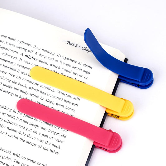 Smart Bookmark,3Pcs Silicone Book Mark,Book Accessories for Reading Lovers,Bookmarks for Men Women (Style-A)