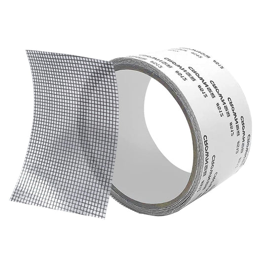 Window Screen Repair Kit - 2"X80' Tape for Tears & Holes, Strong Adhesive Black Fiberglass Mesh