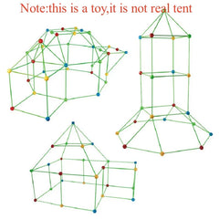 Kids Creative Fort Building Blocks Indoor Tent Brick Kit DIY Educational Building Castle Assembled Toys Ball Games Toy Gift