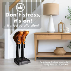 Glam Boot Dryer - Silent Shoe Dryer & Warmer for Work Boots, Gloves & Shoes - Fanless Convection Dry - Helps Reduce Odor
