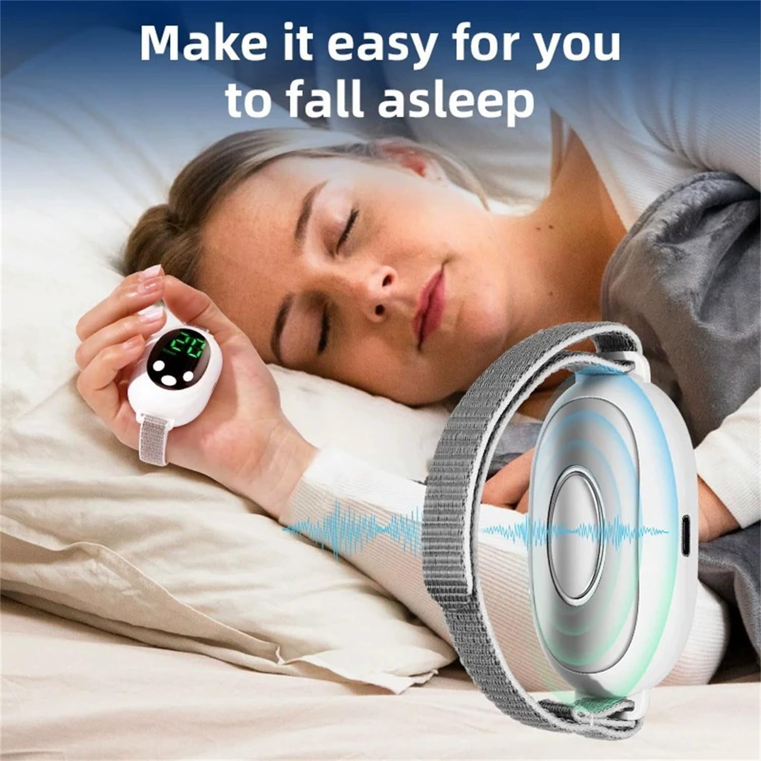 Glam Anxiety Relief Device - Portable Microcurrent Therapy for Insomnia & Stress Relief