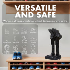 Glam Boot Dryer - Silent Shoe Dryer & Warmer for Work Boots, Gloves & Shoes - Fanless Convection Dry - Helps Reduce Odor