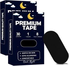 Glam 60 Pack Mouth Tape for Sleeping - Pain Free Removal, Hypoallergenic, Latex Free & Gentle on Skin - Skin Friendly Adhesive Cotton Tape