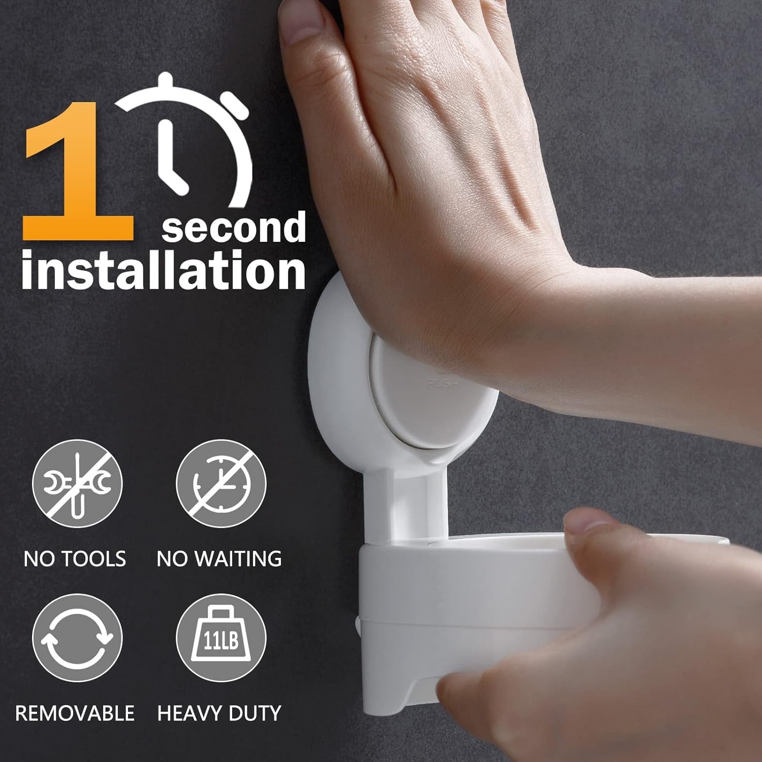 Glam Waterproof Wine Holder for Shower, Suction Cup Shower Drink Holder for Beer, Wine