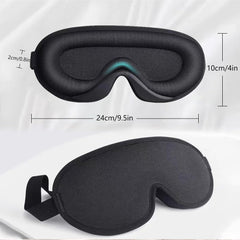 Sleep Mask for Side Sleeper, Upgraded 3D Contoured Cup Eye Mask Blindfold for Man Women, Block Out Light, Eye Mask with Adjustable Strap, Breathable & Soft for Sleeping, Yoga, Traveling (Black)