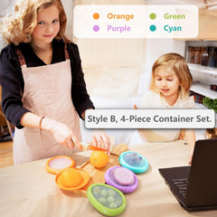 Onion Storage and Avocado Saver Set - Ideal for Red Onion, Guacamole, Tomato - Doubles as Garlic Keeper - 4-Piece Kit