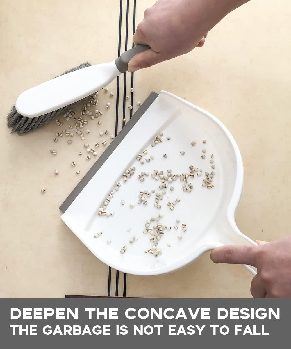 Dust Pan,Dustpan and Brush Set,Dust Pans with Brush,Small Dustpan and Brush Set,Hand Broom and Dustpan Set for Home,Handheld Angled Dustpan and Brush Set Are Daily Essential Cleaning Tool for Family.