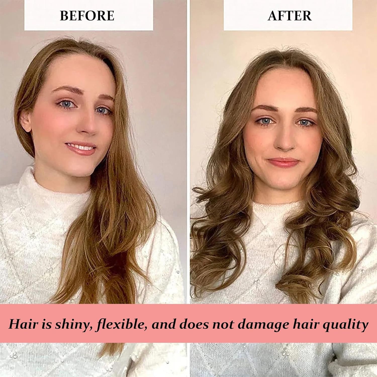 Heatless Curls Overnight, Hair Curlers to Sleep In, Heatless Curling Rod Headband, No Heat Silk Curls Ribbon Hair Rollers, Sleeping Soft Headband Lazy Hair Curlers Hair Styling Tools(Size:Grey)