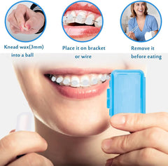 Braces Wax for Teeth 6 Pack Dental Care Orthodontic Wax for Braces Wearer (6 Pack, Colorful)
