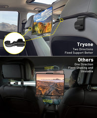 Car Tablet Holder Mount for Ipad: Headrest Tablet Stand for Car Back Seat Compatible with Ipad Pro Air Mini | Galaxy Tab | Kindle Fire HD | Switch OLED or Other 4.7-12.9" Devices