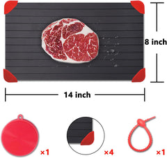 Defrosting Tray for Frozen Meat Rapid and Safer Way of Thawing Food Large Size Defroster Plate Thaw by Natural Heating a Pack with 14×8In