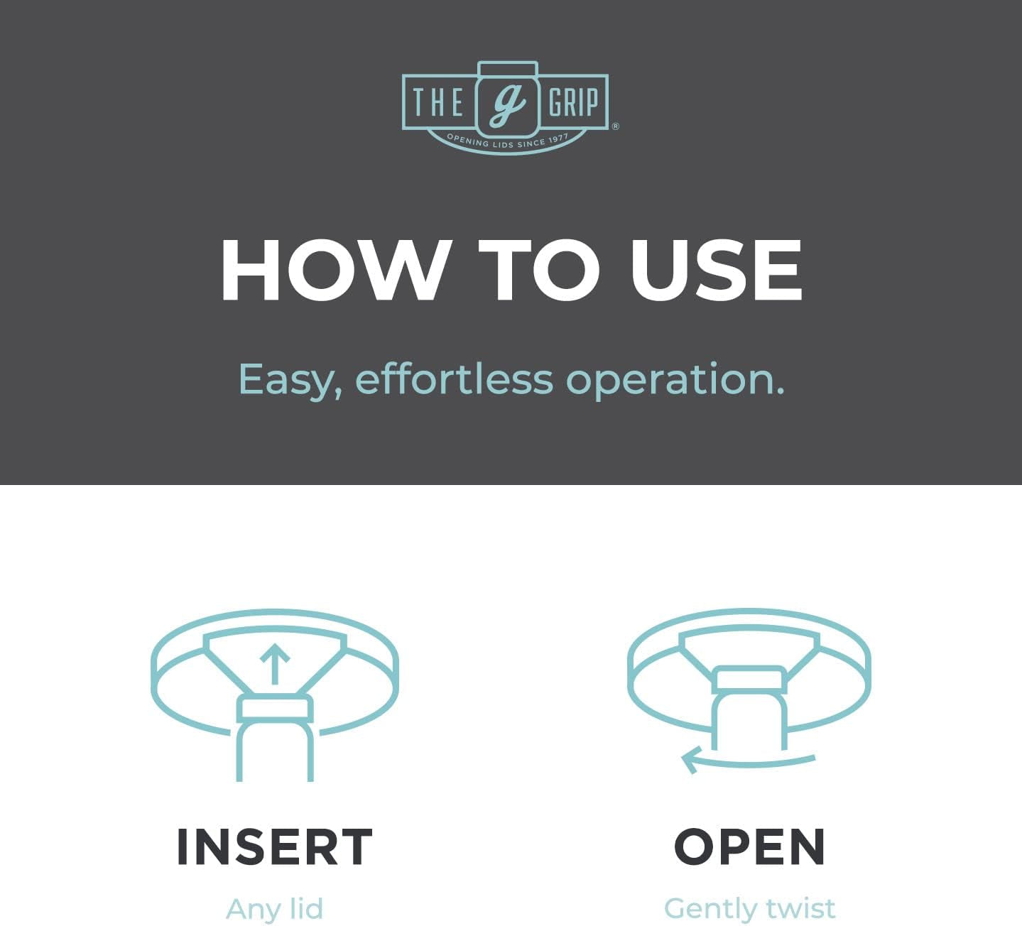 Glam Grip Jar Opener | Original under Cabinet Jar Lid & Bottle Opener, Effortless for Weak Hands & Seniors with Arthritis - Made in USA