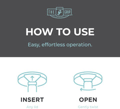 Glam Grip Jar Opener | Original under Cabinet Jar Lid & Bottle Opener, Effortless for Weak Hands & Seniors with Arthritis - Made in USA