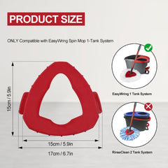 2-Pack Mop Scrub Brush Head Compatible with Ocedar Easywring 1-Tank Spin System, Shower Floor Scrubber Mop Head Replacement, Cleaning Brush for Bathroom Kitchen, Not Fit Rinseclean