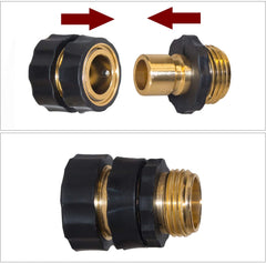 Garden Hose Quick Connector, 3/4 Inch Male and Female Garden Hose Fitting Quick Connector, 6 Set