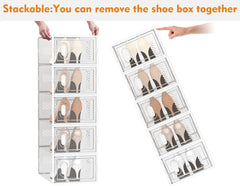 Glam Shoe Boxes Clear Plastic Stackable Shoe Containers
