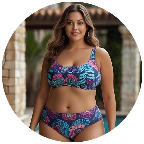 Curve High-Waist Tankini