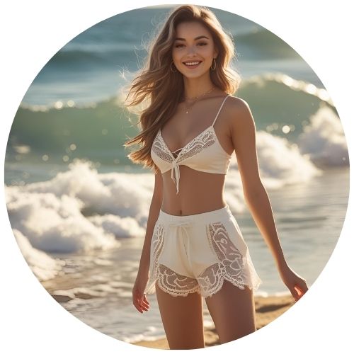 Lace Trim Shorts