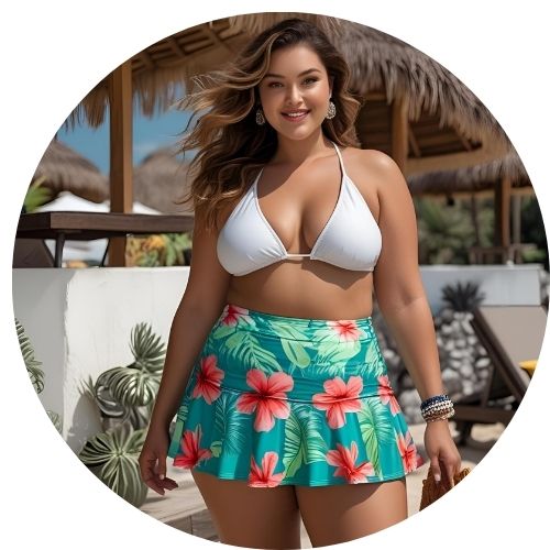 Plus Size Swim Skirt