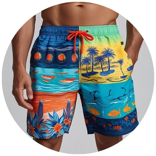 Printed Swim Trunks