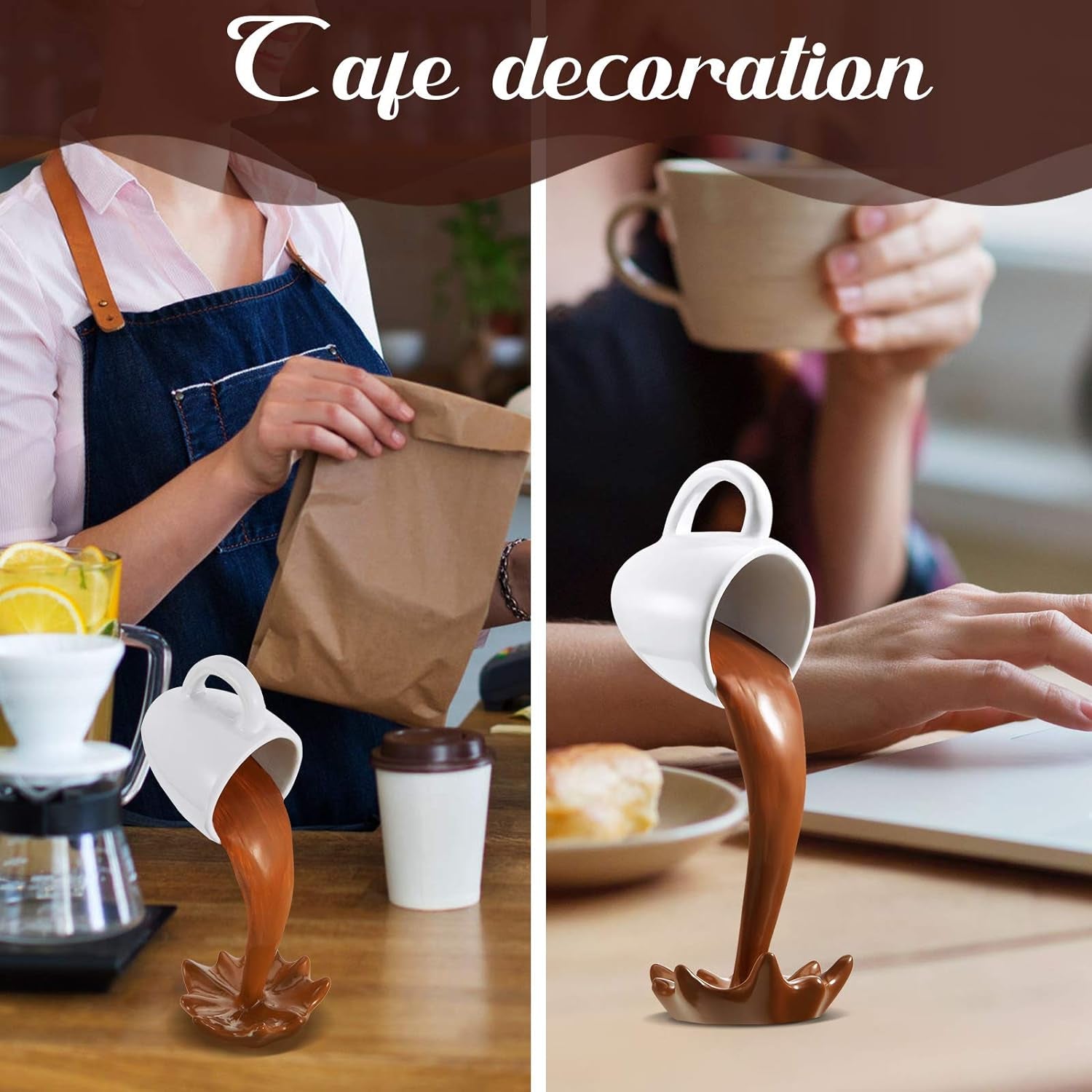 Glam Floating Spilling Coffee Cup