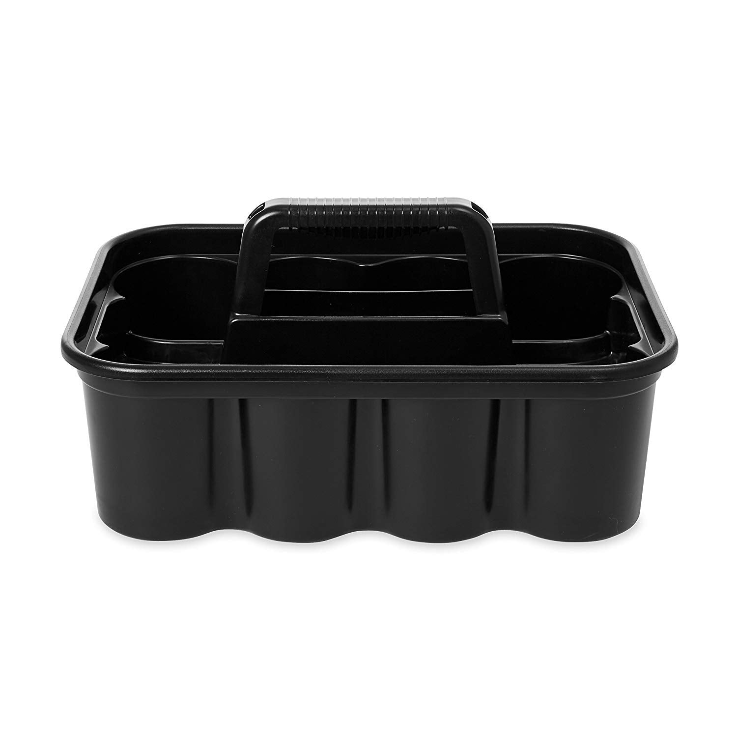 Commercial Products Deluxe Carry Caddy for Take-Out Coffee/Soft Drinks, Postmates/Uber Eats/Food Delivery, Cleaning Products, Sports/Water Bottles, Black