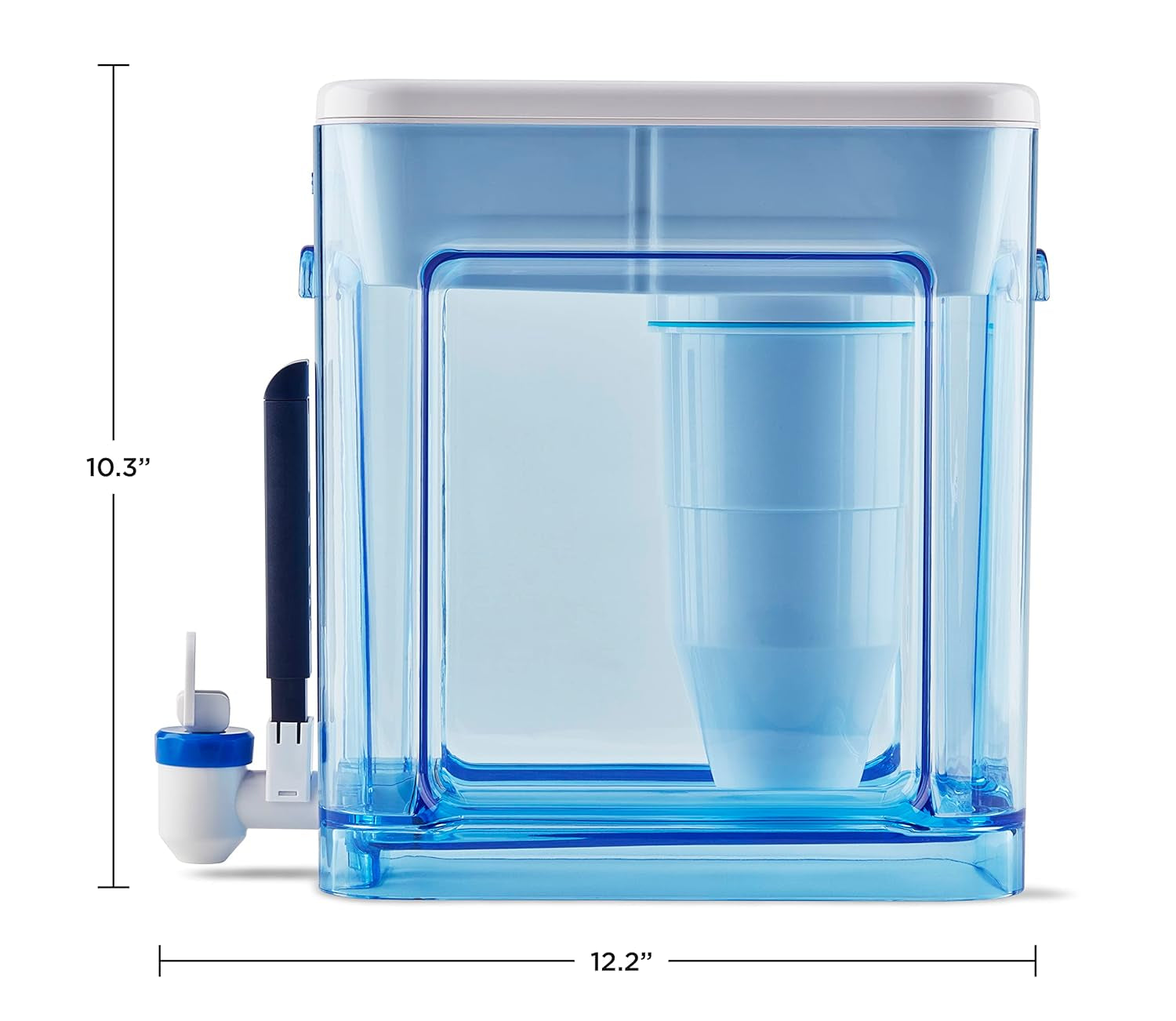 22-Cup Ready-Read 5-Stage Water Filter Pitcher Dispenser with 5-Stage 0 TDS Zero Water Filter – IAPMO Certified to Reduce Metals, Chlorine, Lead, Chromium, and Forever Chemicals PFOA/PFOS
