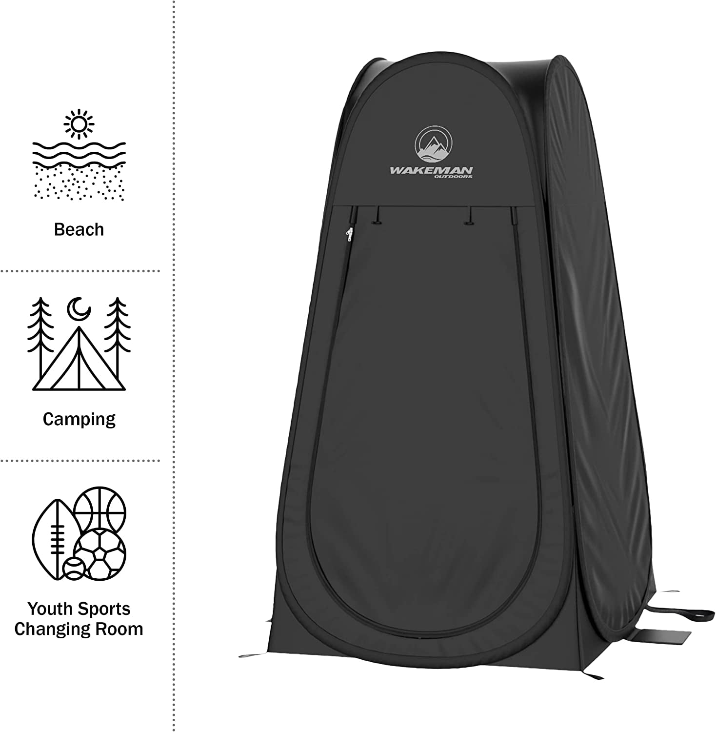 Pop up Pod - Privacy Shower Tent, Dressing Room, or Portable Toilet Stall with Carry Bag for Camping, Beach, or Tailgate by  Outdoors