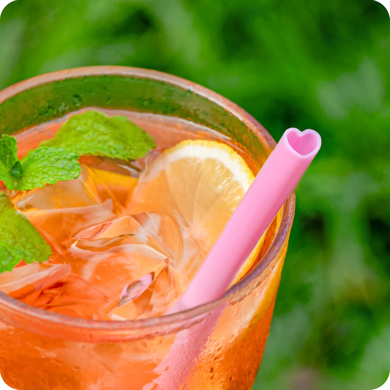 50Pcs Pink Heartshaped Straws,Individually Wrapped Disposable Drinking Straws for Valentines Day/Wedding/Birthday Party/Cocktail Supplies