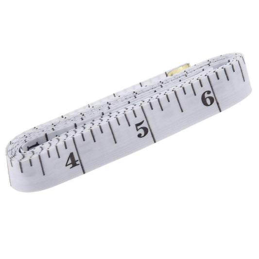 Soft Tape Measure Double Scale Body Sewing Flexible Tailor Craft Vinyl Ruler for Weight Loss Medical Body Measurement, Has Centimetre Scale on Reverse Side 60-Inch（White）