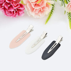 24 Pcs No Bend Hair Clips Pin Curl Creaseless Clips No Crease Hair Clip for Hairstyle Bangs Finger Waves Makeup Application Hairdressing Hairpins Styling Clips for Hair Salon Black Pink White