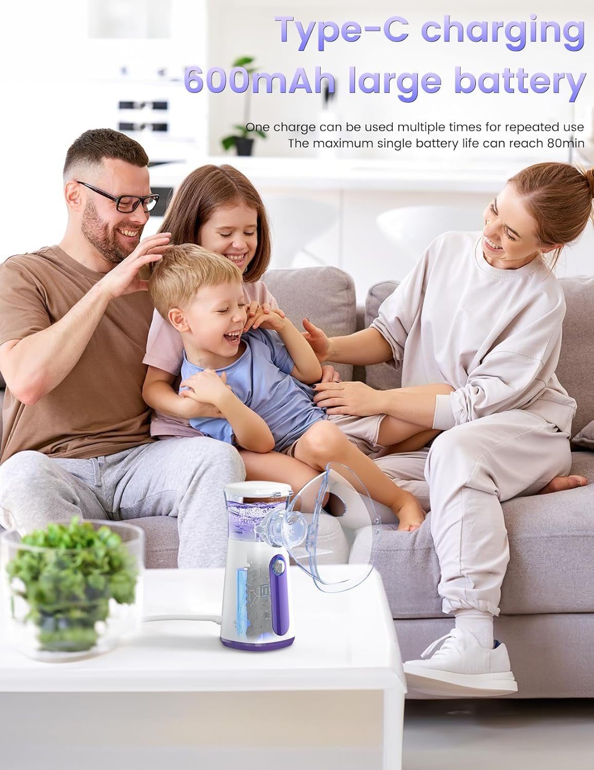 Nebulizer - Portable Nebulizer, Mesh Nebulizer for Adults and Kids, for Home Use