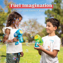 Glam 2 Kids Bubble Gun with 2 Bottles Refill Solution